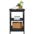 Yaheetech 3 Tier Wood End Table with Storage Shelves for Living Room