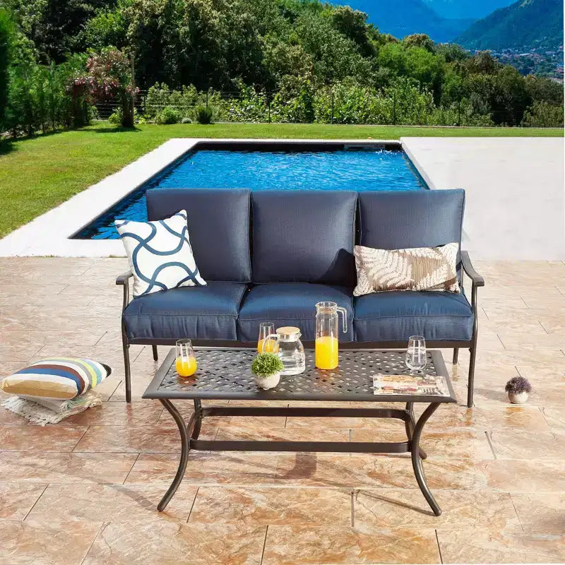 Conjunto de asientos para patio exterior de 4 piezas - Patio Festival