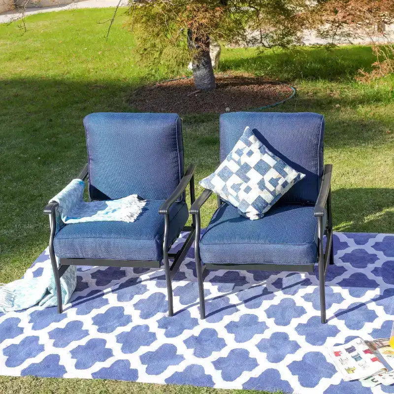 Conjunto de asientos para patio exterior de 4 piezas - Patio Festival