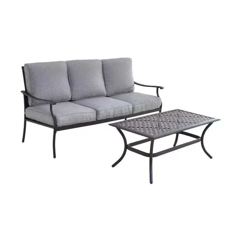 Conjunto de asientos para patio exterior de 4 piezas - Patio Festival