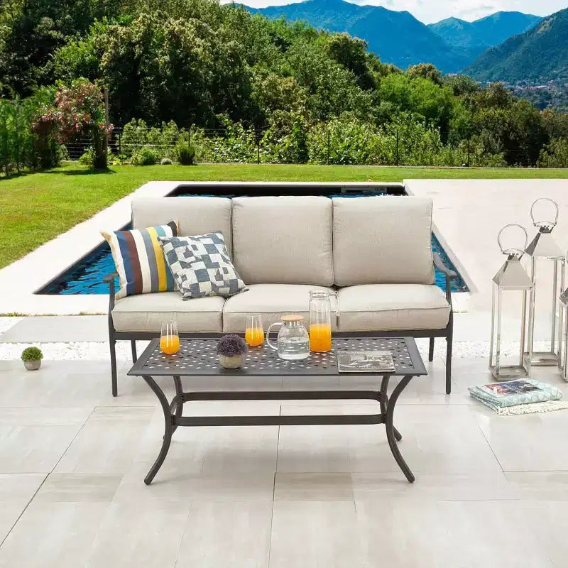Conjunto de asientos para patio exterior de 4 piezas - Patio Festival