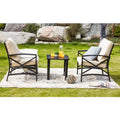 3pc Outdoor Metal Conversation Set with Cushions - Patio Festival