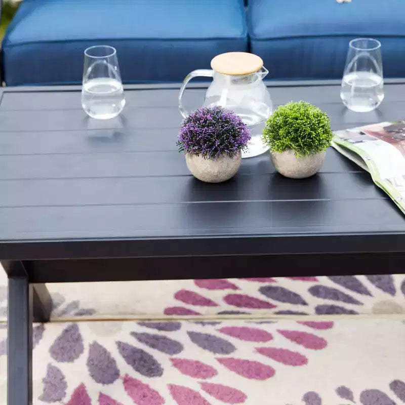 Conjunto de patio de 2 piezas con sofá biplaza y mesa de centro - Patio Festival