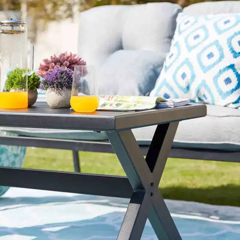 Conjunto de patio de 2 piezas con sofá biplaza y mesa de centro - Patio Festival