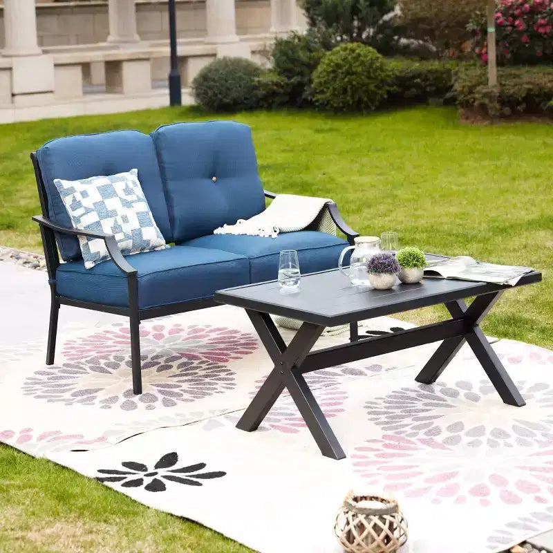 2pc Loveseat & Coffee Table Patio Set - Patio Festival