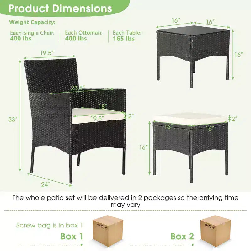 Conjunto de muebles de ratán para patio de 8 piezas de Costway, sofás, otomanas y mesa acolchados, combinación libre