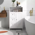 Bathroom Freestanding Storage Cabinet with 3 Drawers and 1 Door, White - ModernLuxe