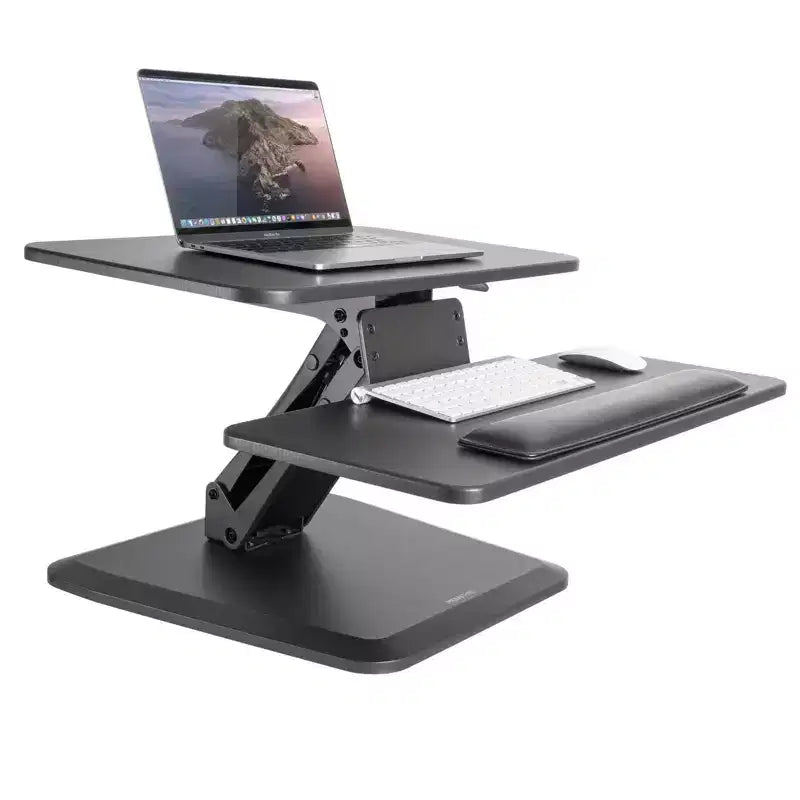 Mount-It! Sit Stand Desk Converter, Ergonomic Height Adjustable Tabletop Standing Desk