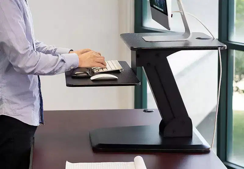 Sit Stand Desk Converter, Ergonomic Height Adjustable Tabletop Standing Desk