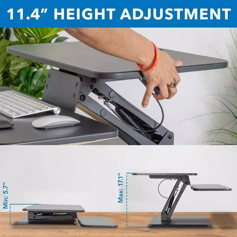 Sit Stand Desk Converter, Ergonomic Height Adjustable Tabletop Standing Desk