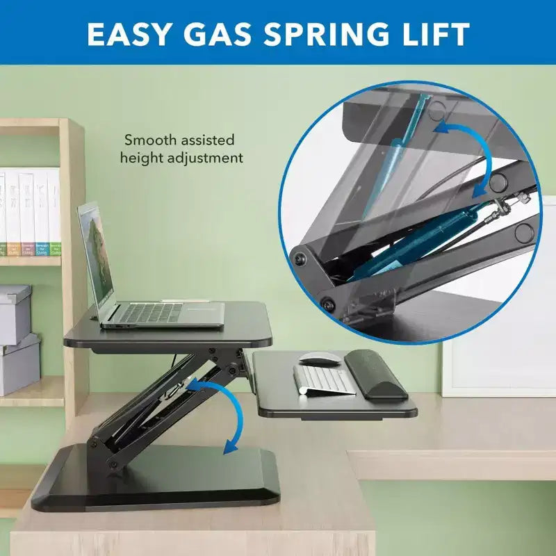 Sit Stand Desk Converter, Ergonomic Height Adjustable Tabletop Standing Desk