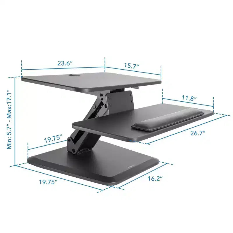 Sit Stand Desk Converter, Ergonomic Height Adjustable Tabletop Standing Desk