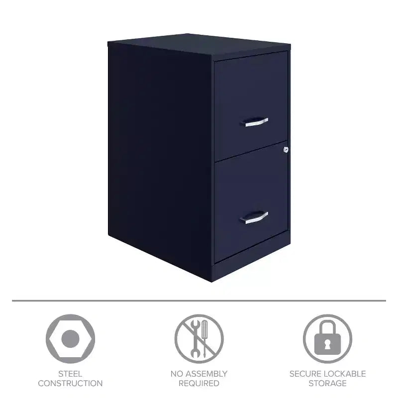 18" Deep 2-Drawer Letter Width Vertical File Cabinet