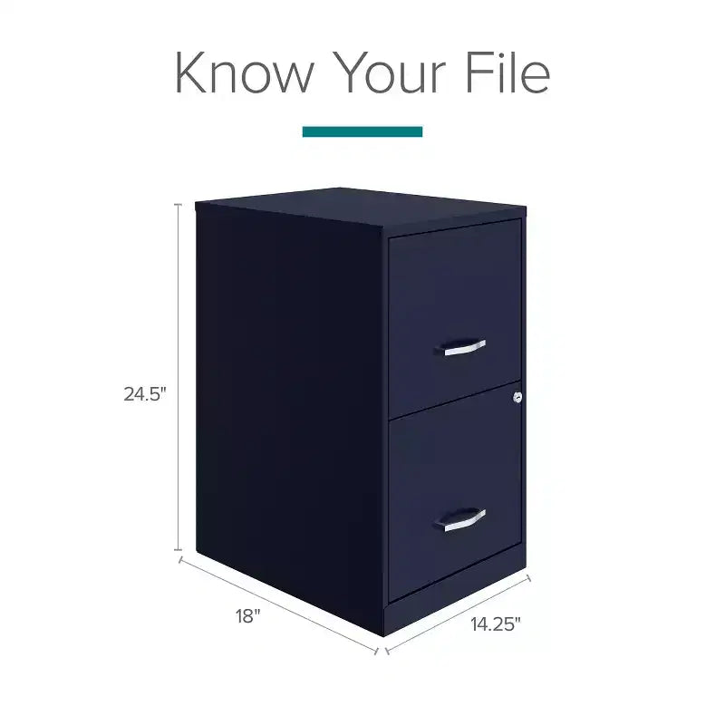 18" Deep 2-Drawer Letter Width Vertical File Cabinet