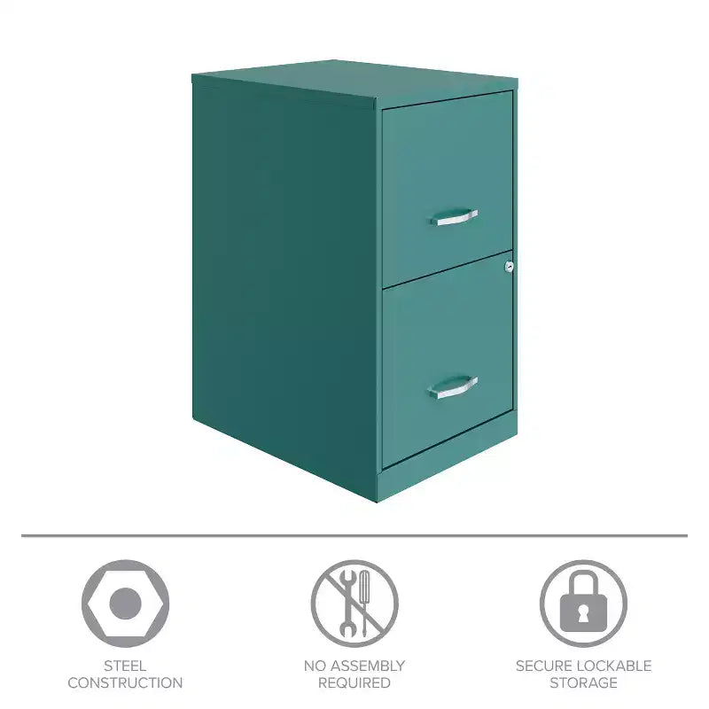 18" Deep 2-Drawer Letter Width Vertical File Cabinet