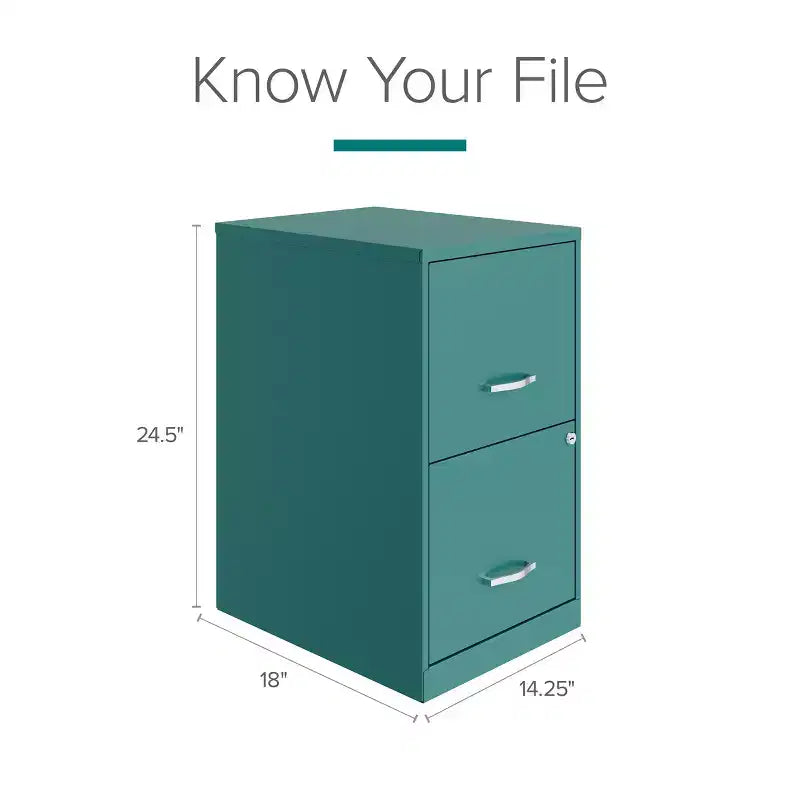 18" Deep 2-Drawer Letter Width Vertical File Cabinet