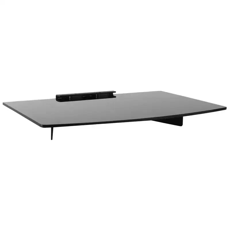Mount-It! Cable Box Tempered Glass Shelf | Wall Mount Shelves For AV, Electronic Components, Gaming Consoles, Streaming Devices | 22 Lbs. Capacity