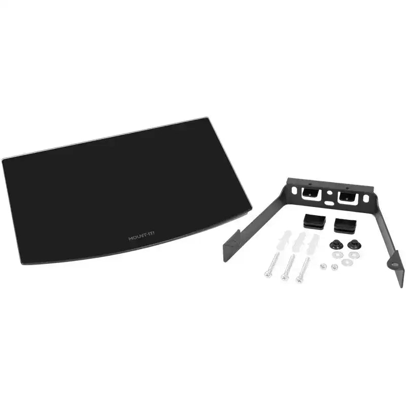 Wandregal aus gehärtetem Glas für AV, Spielkonsolen, Elektronik, Tragfähigkeit 10 kg