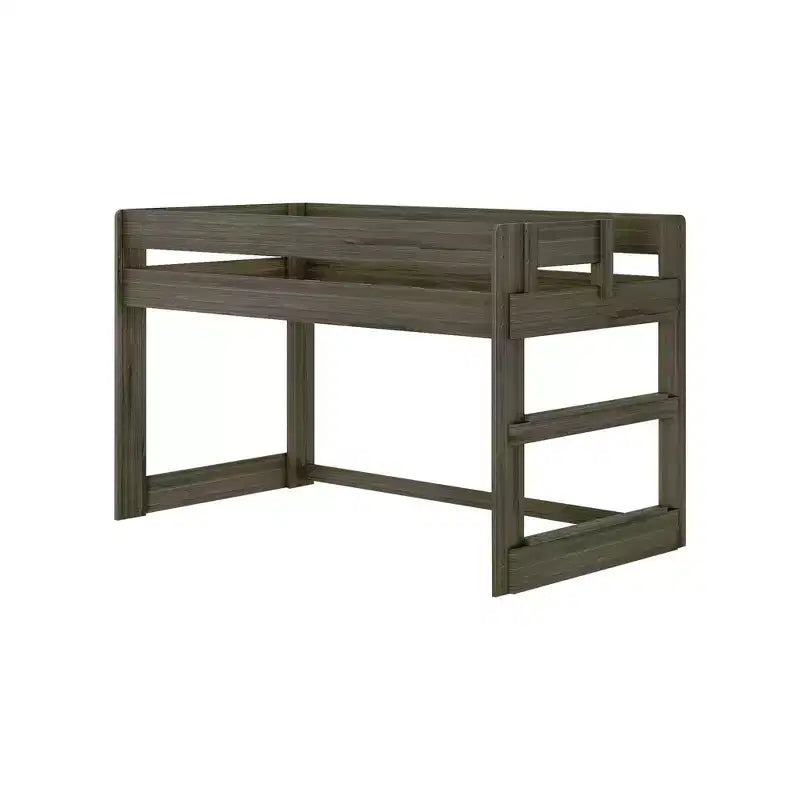 Modern Farmhouse Solid Wood Low Twin Loft Bed for Kids