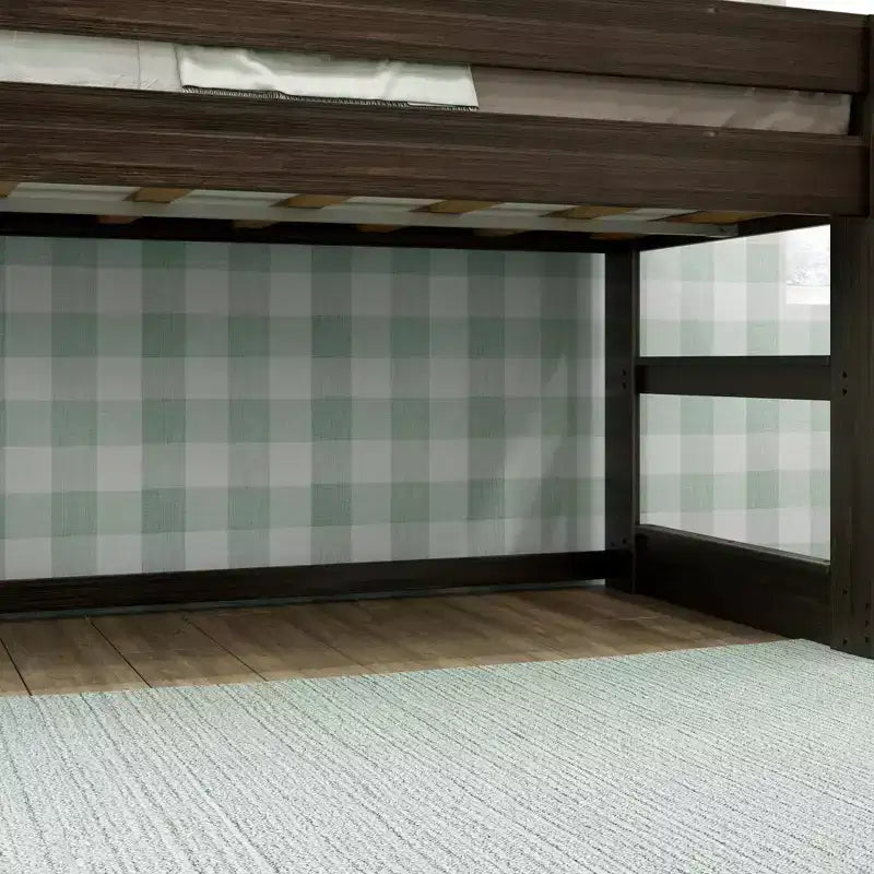 Modern Farmhouse Solid Wood Low Twin Loft Bed for Kids