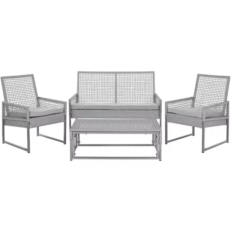 Shawmont Set - Indoor/Outdoor - FOX6010 - Grey/Grey - Safavieh