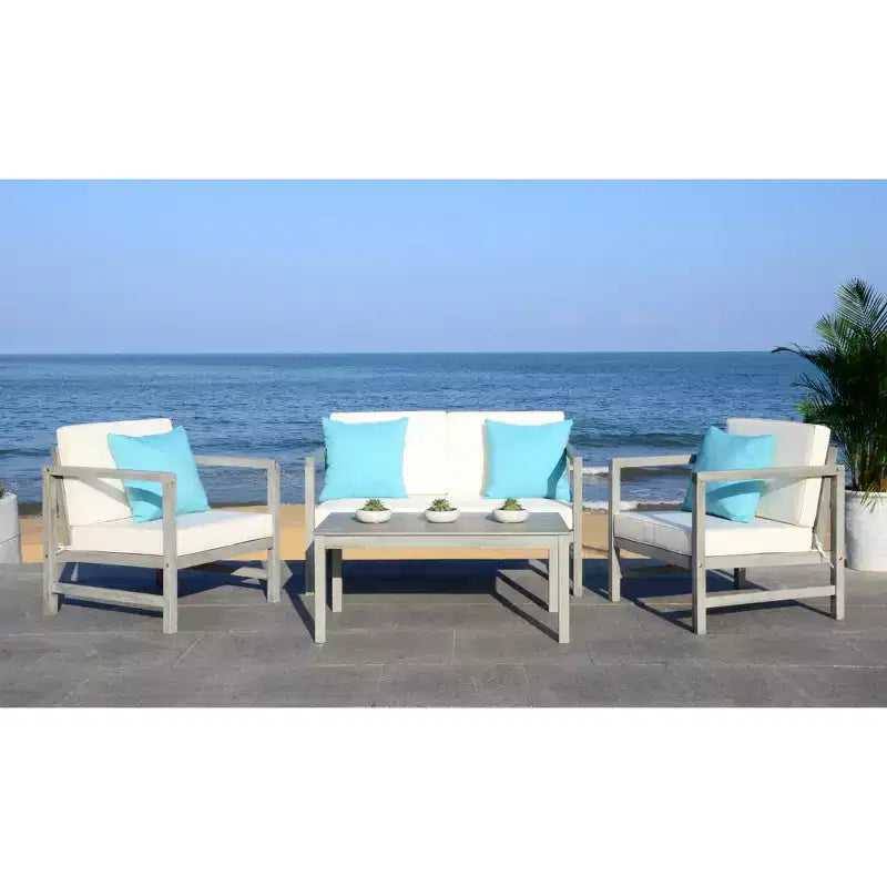 Montez 4 Piece Patio Set - Indoor/Outdoor - PAT7030 - Safavieh