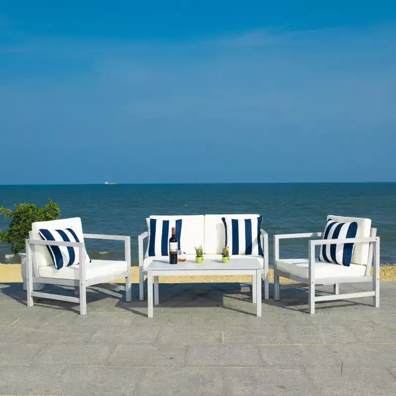 Montez 4 Piece Patio Set - Indoor/Outdoor - PAT7030 - Safavieh