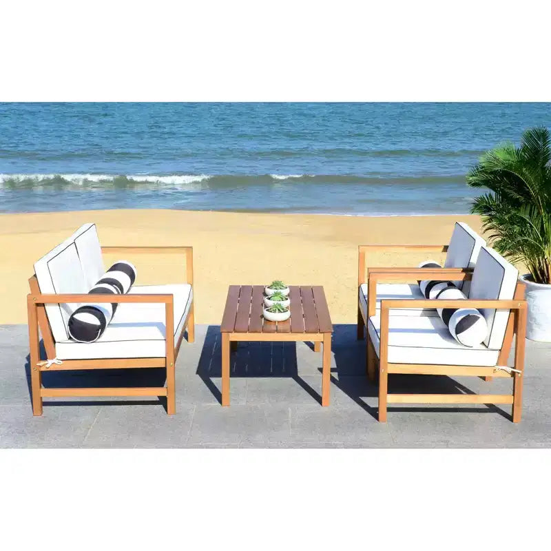 Montez 4 Piece Patio Set - Indoor/Outdoor - PAT7030 - Safavieh