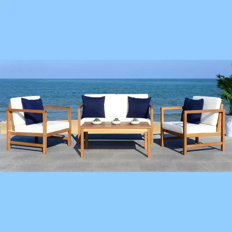 Montez 4 Piece Patio Set - Indoor/Outdoor - PAT7030 - Safavieh