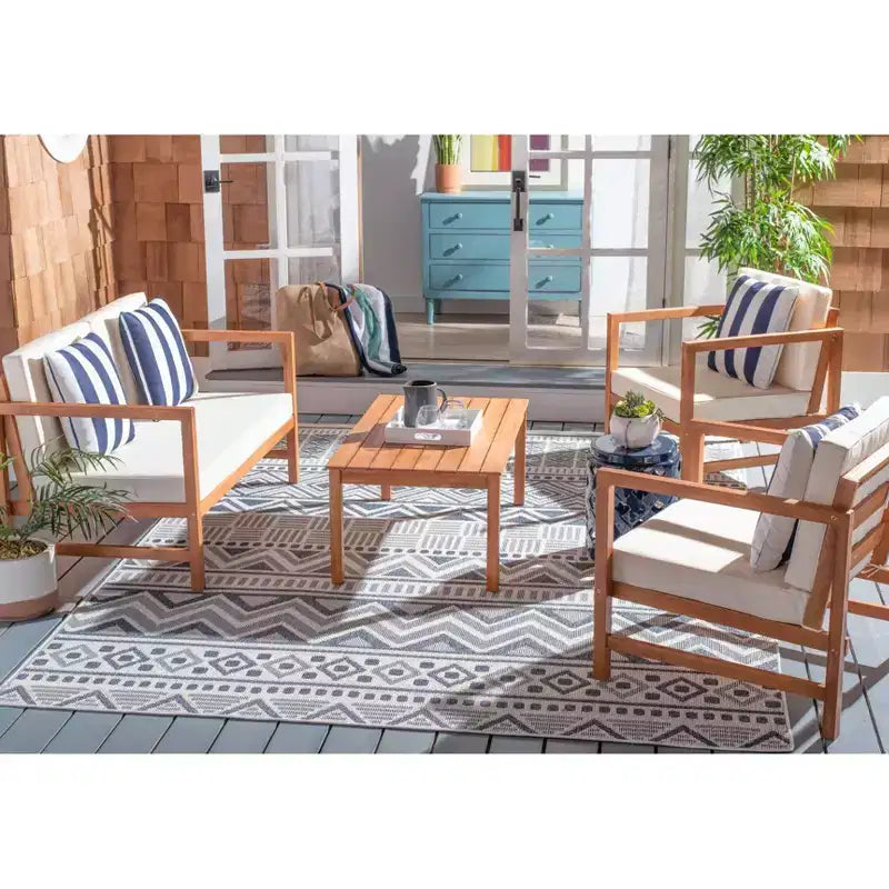 Montez 4 Piece Patio Set - Indoor/Outdoor - PAT7030 - Safavieh