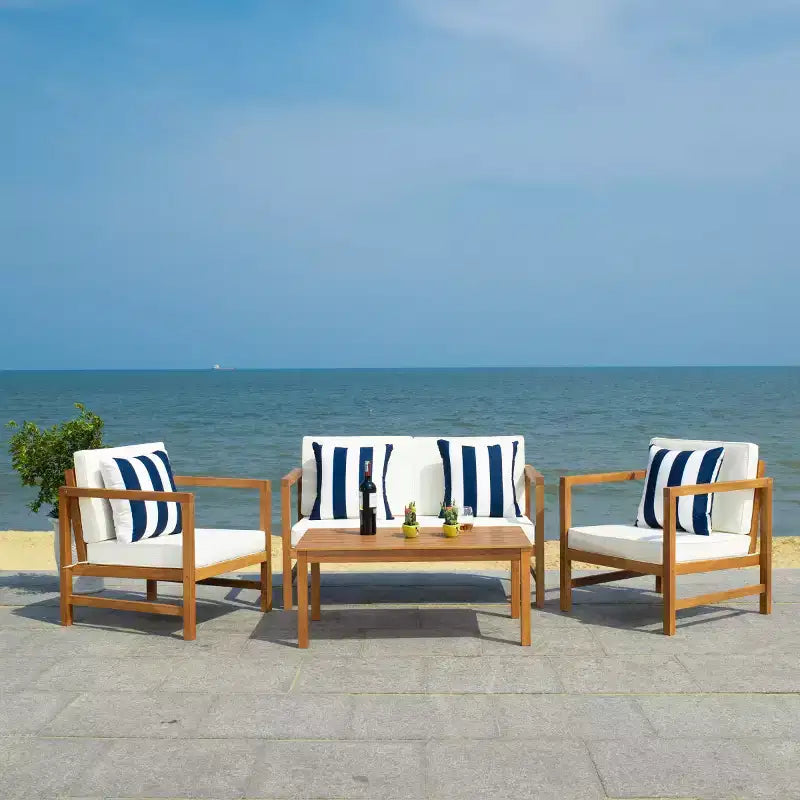Montez 4 Piece Patio Set - Indoor/Outdoor - PAT7030 - Safavieh