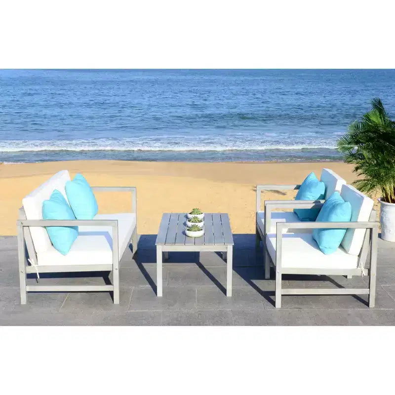 Montez 4 Piece Patio Set - Indoor/Outdoor - PAT7030 - Safavieh