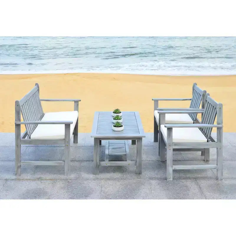 Ensemble de jardin Burbank 4 pièces - intérieur/extérieur - PAT7006 - Safavieh