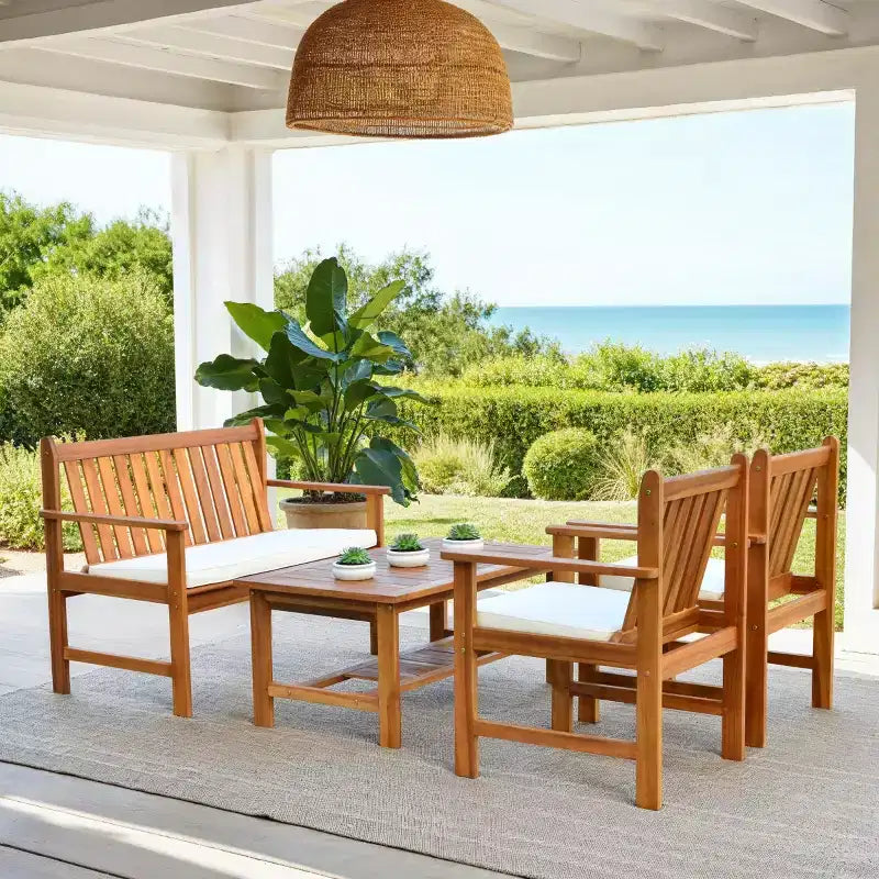 Ensemble de jardin Burbank 4 pièces - intérieur/extérieur - PAT7006 - Safavieh