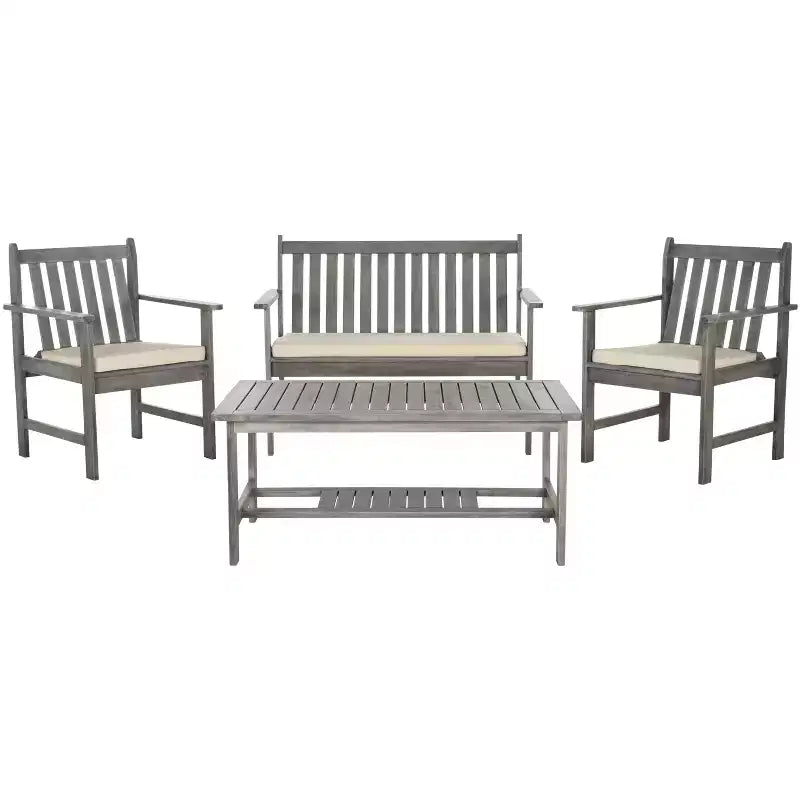 Burbank 4-teiliges Terrassenset - Innenbereich/Außenbereich - PAT7006 - Safavieh