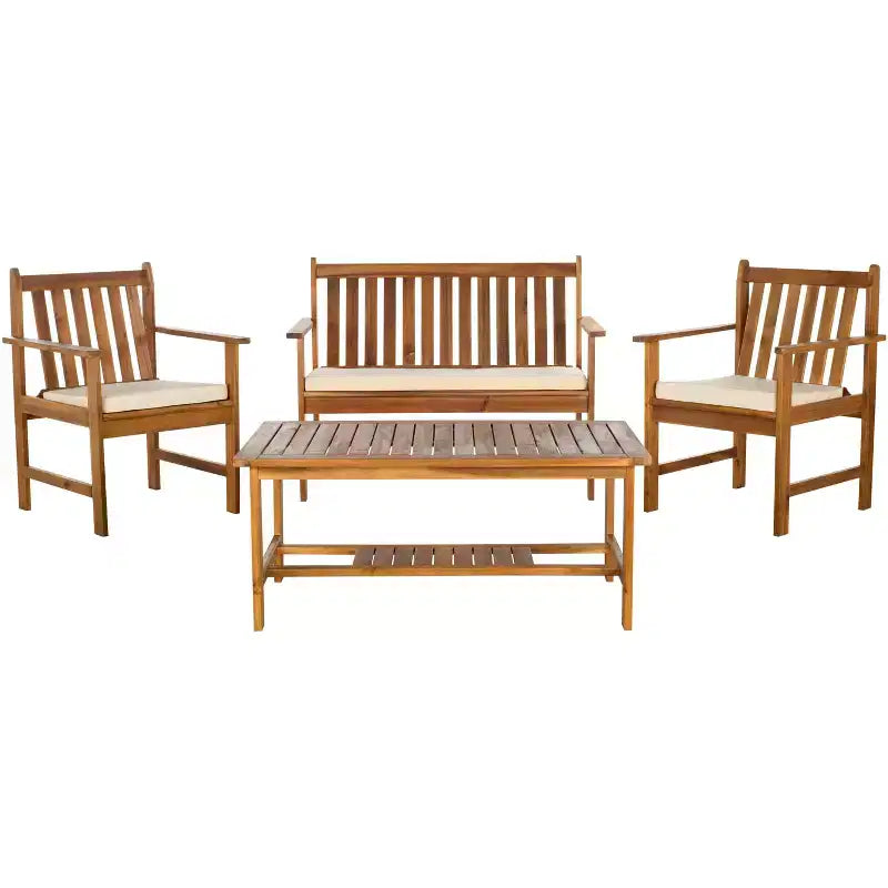 Burbank 4-teiliges Terrassenset - Innenbereich/Außenbereich - PAT7006 - Safavieh