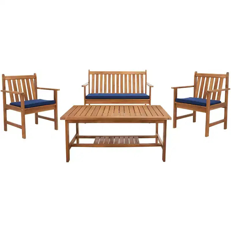 Burbank 4-teiliges Terrassenset - Innenbereich/Außenbereich - PAT7006 - Safavieh
