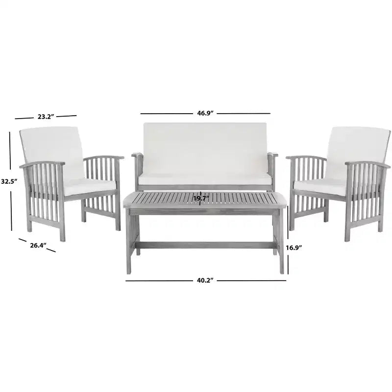 Ensemble de patio Rocklin de 4 pièces - intérieur/extérieur - PAT7007 - Safavieh