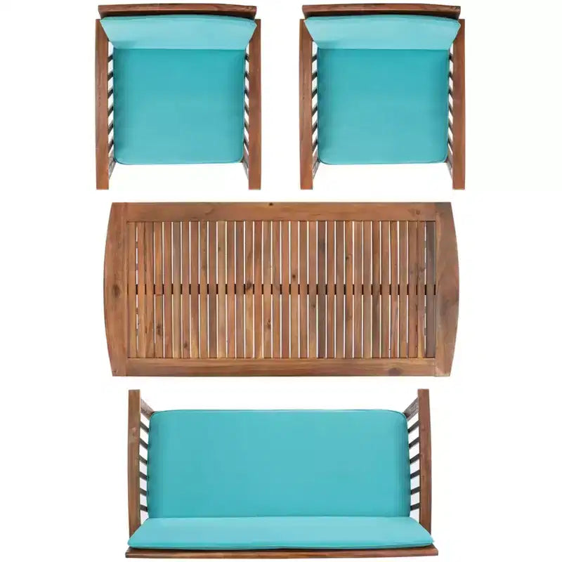 Ensemble de patio Rocklin de 4 pièces - intérieur/extérieur - PAT7007 - Safavieh