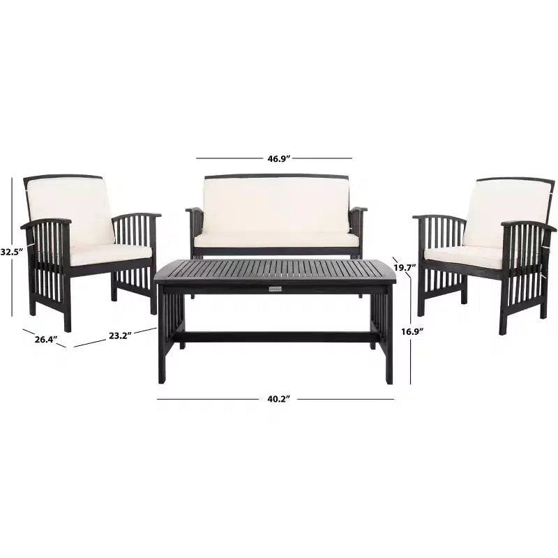 Ensemble de patio Rocklin de 4 pièces - intérieur/extérieur - PAT7007 - Safavieh