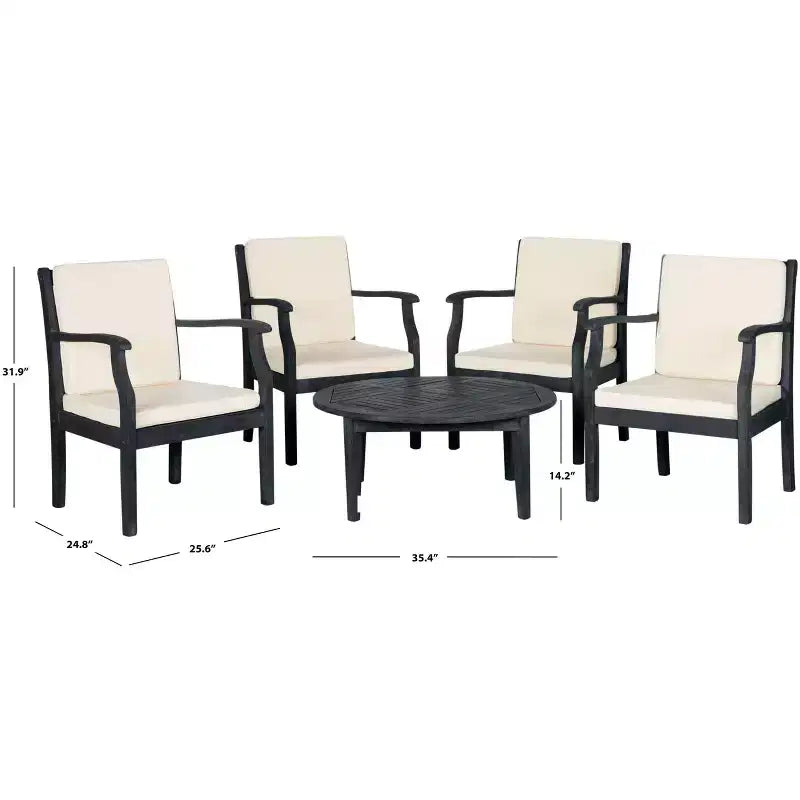 Juego de asientos de patio Anaheim de 5 piezas con mesa de centro - Interior/exterior - PAT6718 - Safavieh