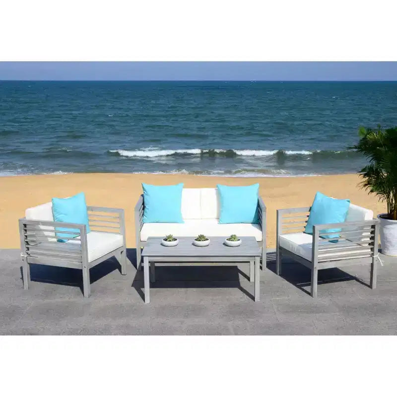 Conjunto de patio de 4 piezas Alda - Interior/exterior - PAT7033 - Safavieh