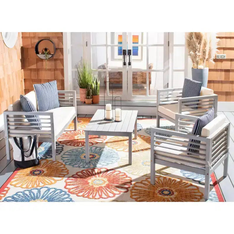 Conjunto de patio de 4 piezas Alda - Interior/exterior - PAT7033 - Safavieh