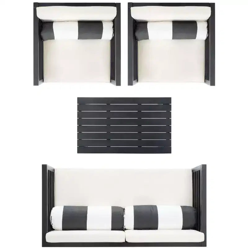 Conjunto de patio de 4 piezas Alda - Interior/exterior - PAT7033 - Safavieh