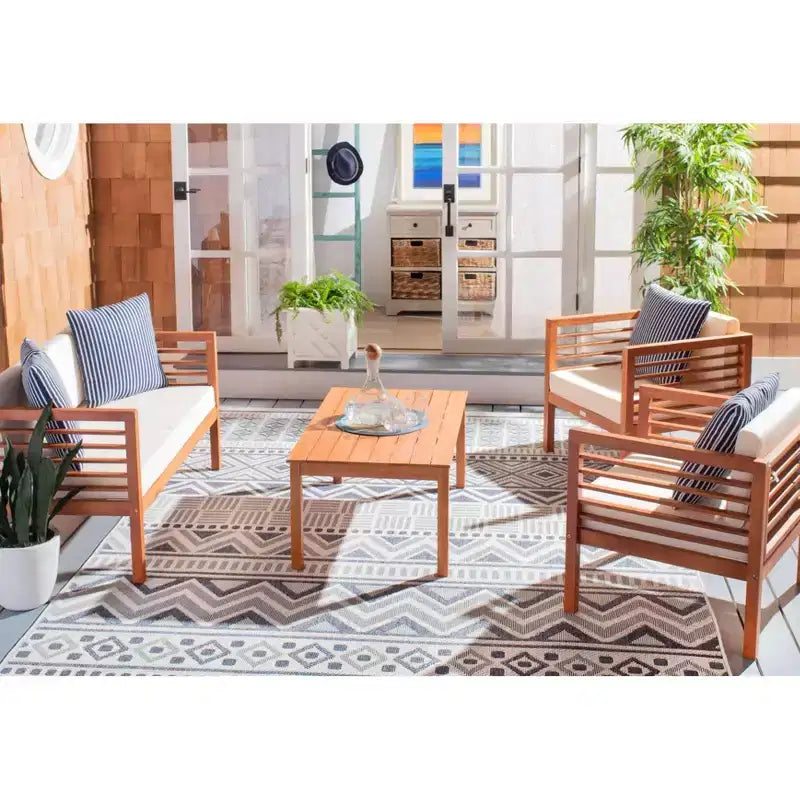 Conjunto de patio de 4 piezas Alda - Interior/exterior - PAT7033 - Safavieh