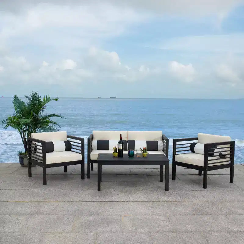 Conjunto de patio de 4 piezas Alda - Interior/exterior - PAT7033 - Safavieh