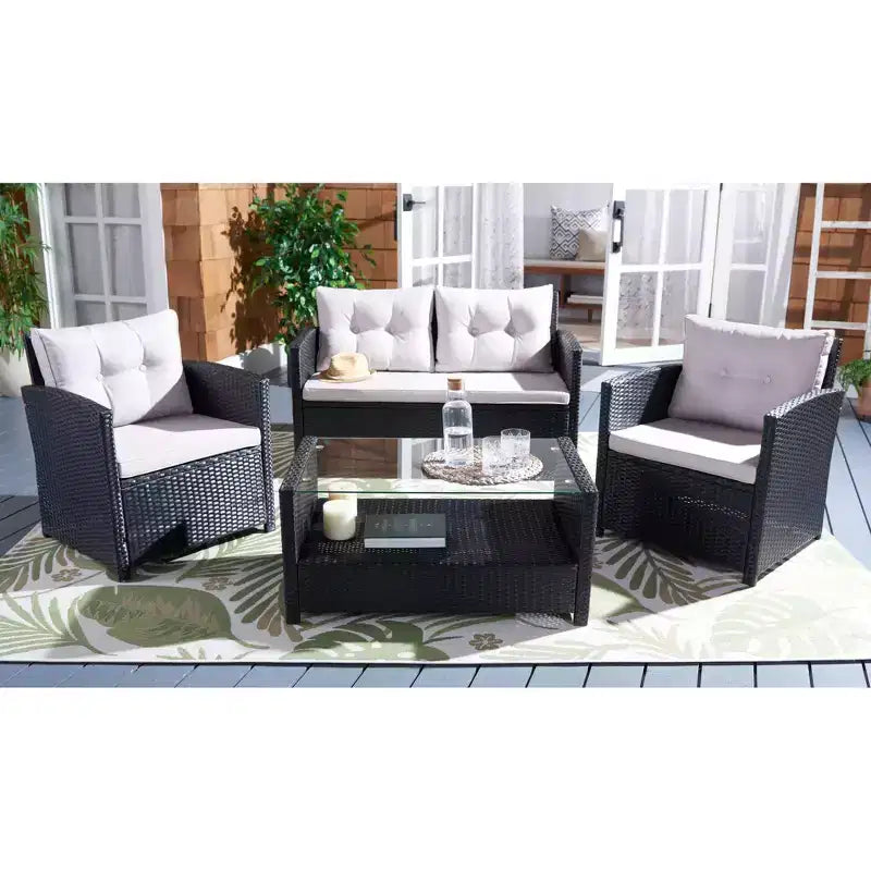Conjunto de sala de 4 piezas Vellor - Interior/exterior - PAT7516 - Safavieh