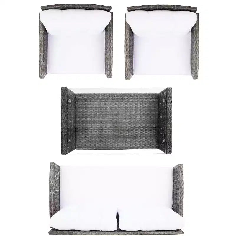 Conjunto de sala de 4 piezas Vellor - Interior/exterior - PAT7516 - Safavieh