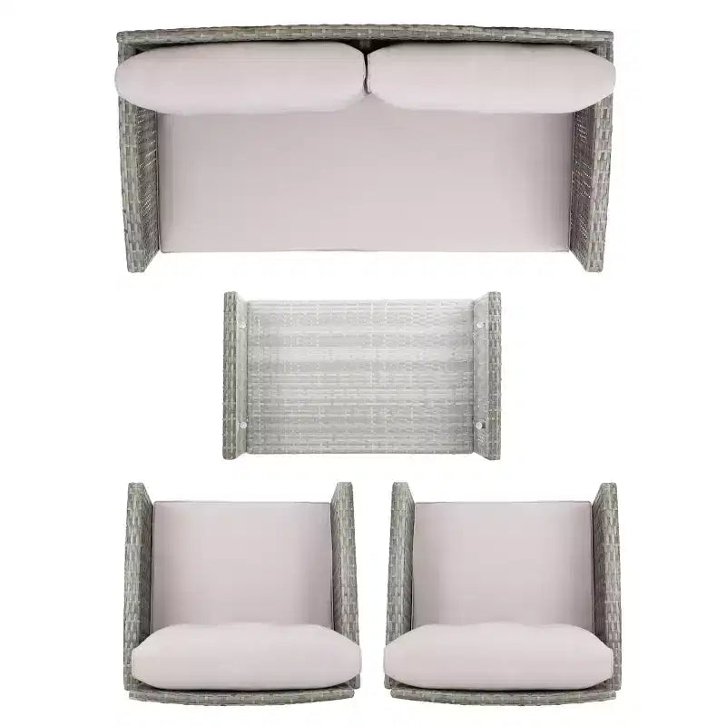 Conjunto de sala de 4 piezas Vellor - Interior/exterior - PAT7516 - Safavieh