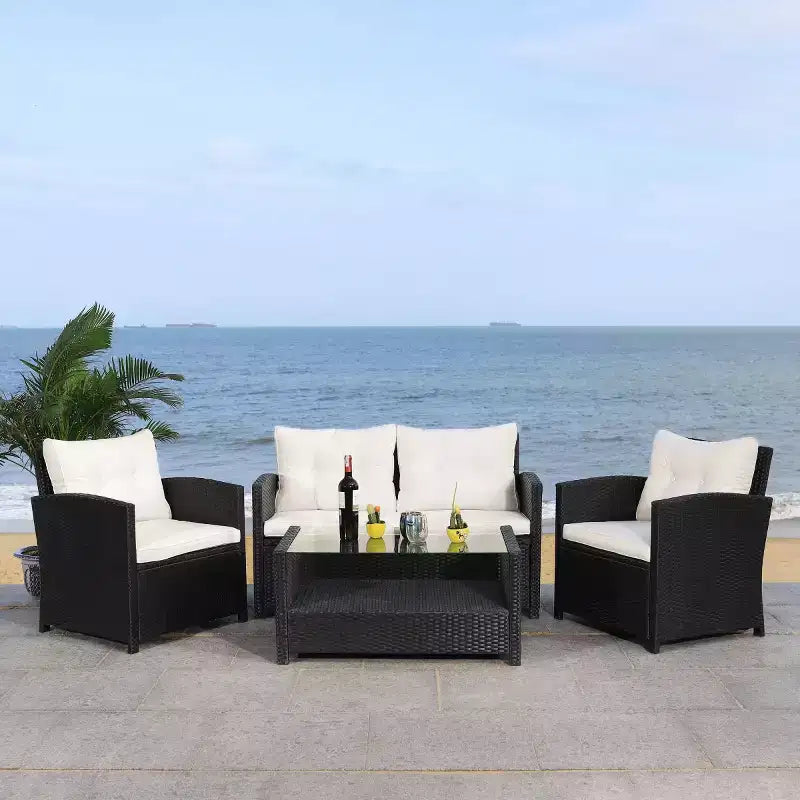 Conjunto de sala de 4 piezas Vellor - Interior/exterior - PAT7516 - Safavieh